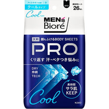 Load image into Gallery viewer, Biore Face & Body Wipes PRO Cooling sheet for MEN