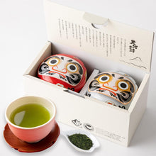 Load image into Gallery viewer, ARAHATAEN SHIZUOKA TEA RED&WHITE DARUMA Can 80 * 2