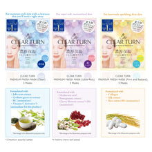 Load image into Gallery viewer, KOSE CLEAR TURN PREMIUM SUPER PREMIUM FRESH MASK 3sheets (3types)