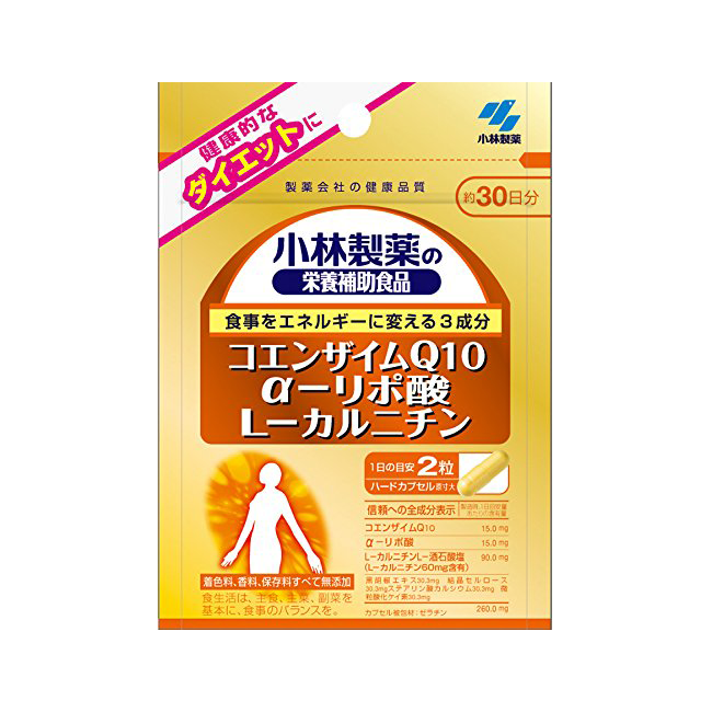 KOBAYASHI Pharmaceutical CoenzymeQ10 + lipoic acid + L-carnitine 60ca Tokyo on Demand KOBAYASHI Pharmaceutical CoenzymeQ10 + lipoic acid + L-carnitine 60ca Tokyo on Demand