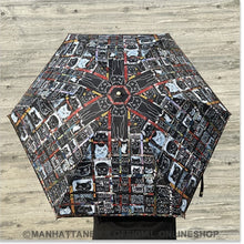 Load image into Gallery viewer, Manhattaner's Folding Umbrella "Black Cat Collage"

